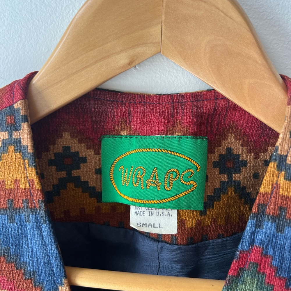 Southwestern Patterned Jacket With Silver Buttons - image 2